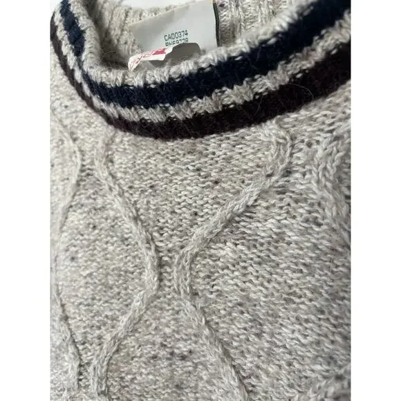 Northern Reflections Men’s Beige Wool Blend Knit Sweater Cozy Size M - Picture 6 of 7